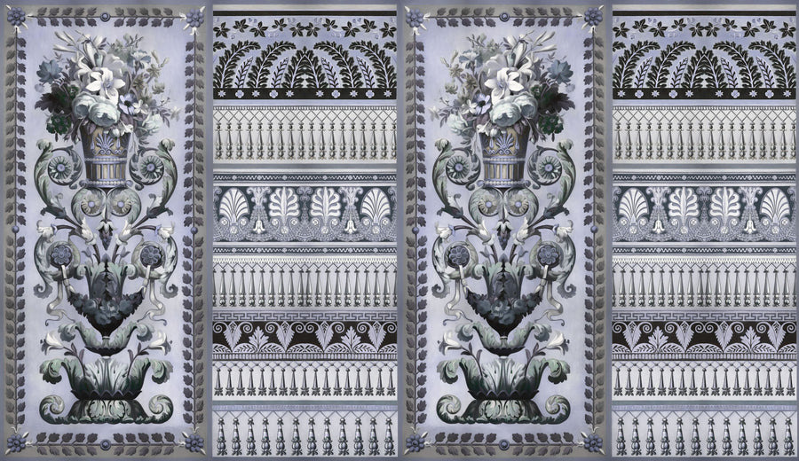 Flower Mountain, Lavender Mural Wallpaper
