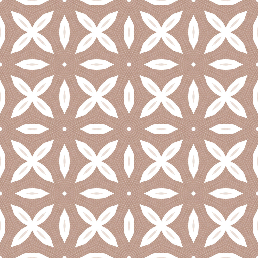 Zelij Simple Flowers Mural Wallpaper