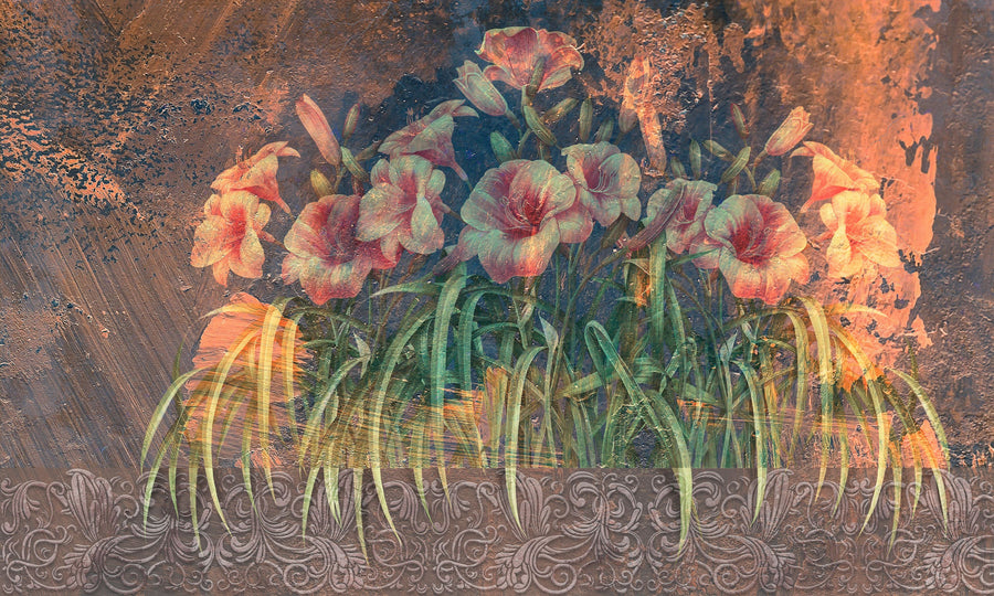 Fresco Blooms Mural Wallpaper