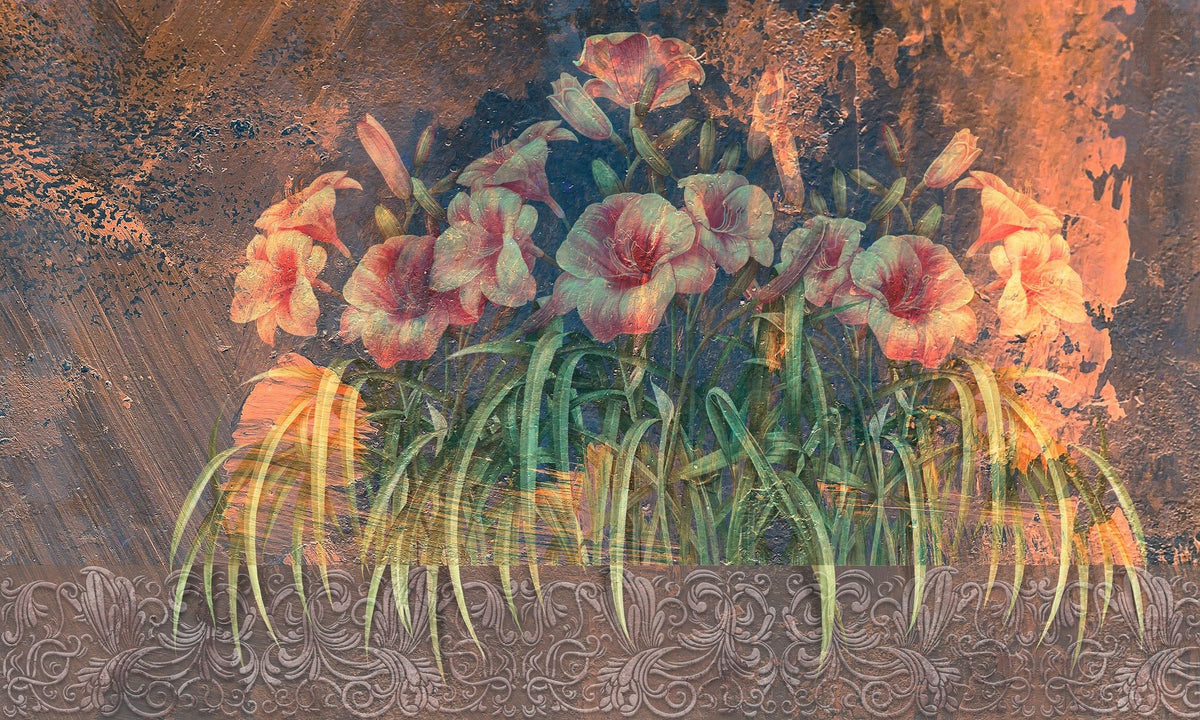 Floral Wallpaper Mural – Flower Wallpaper – Fresco Blooms