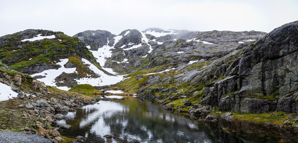 Mountain Stream Reflection Mural Wallpaper - pure wallpaper artwork