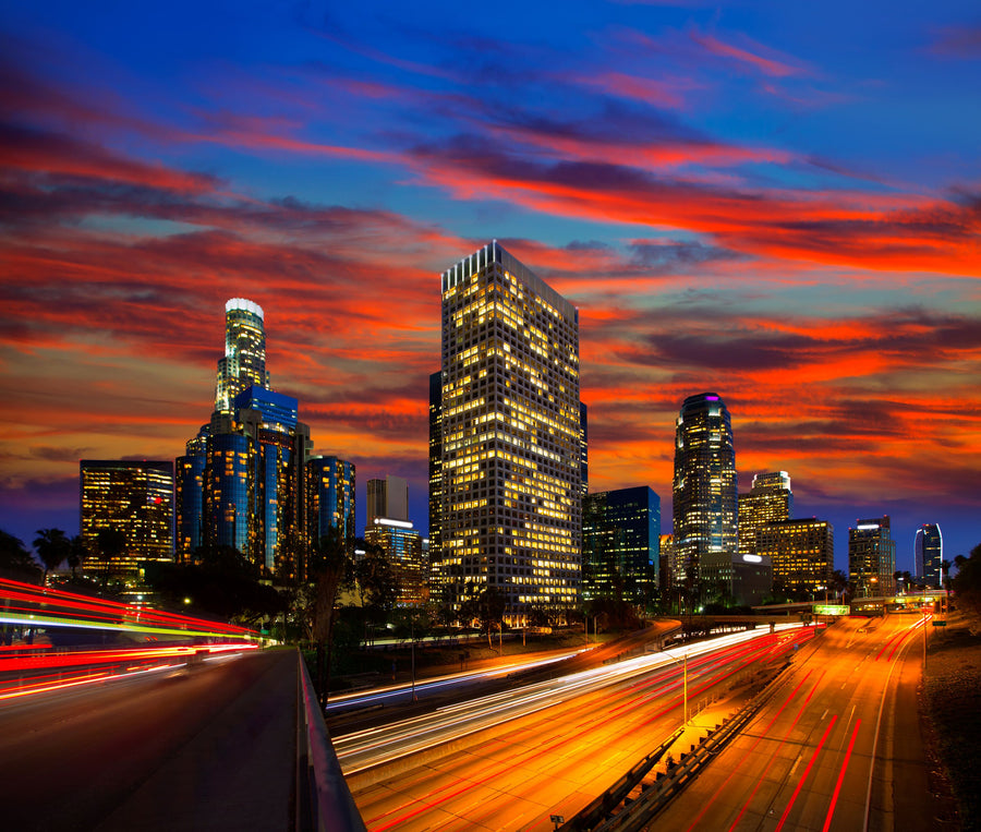 Downtown From the 110 Mural Wallpaper