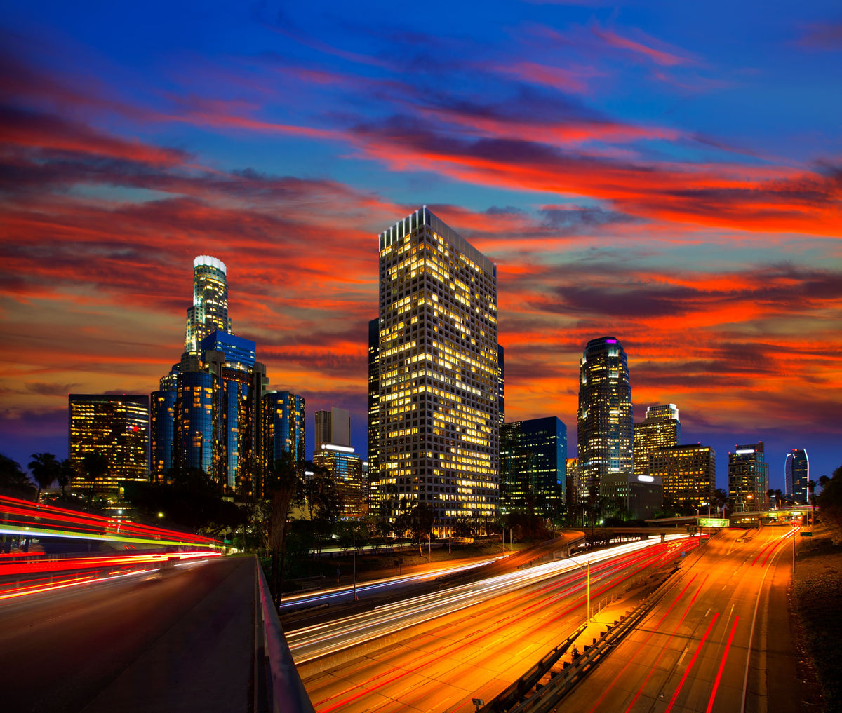 Downtown From the 110 Mural Wallpaper - pure wallpaper artwork