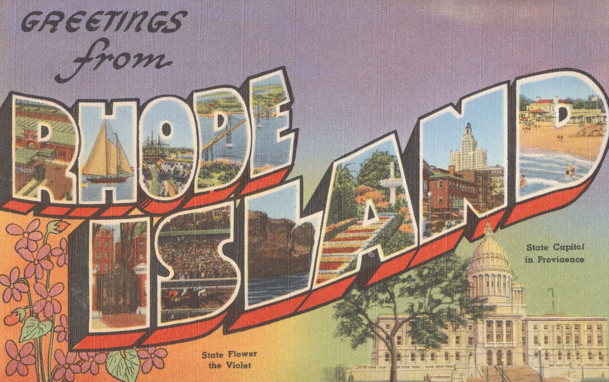 Greetings From Rhode Island Mural Wallpaper - pure wallpaper artwork