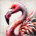 Watercolor Flamingo Mural Wallpaper - pure wallpaper artwork