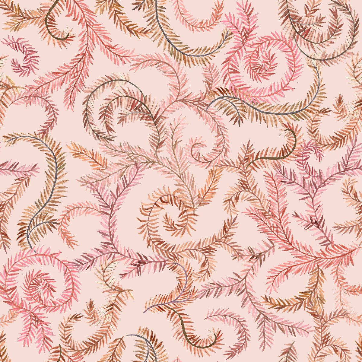 Olive Tree, Blush Pink Mural Wallpaper - pure wallpaper artwork
