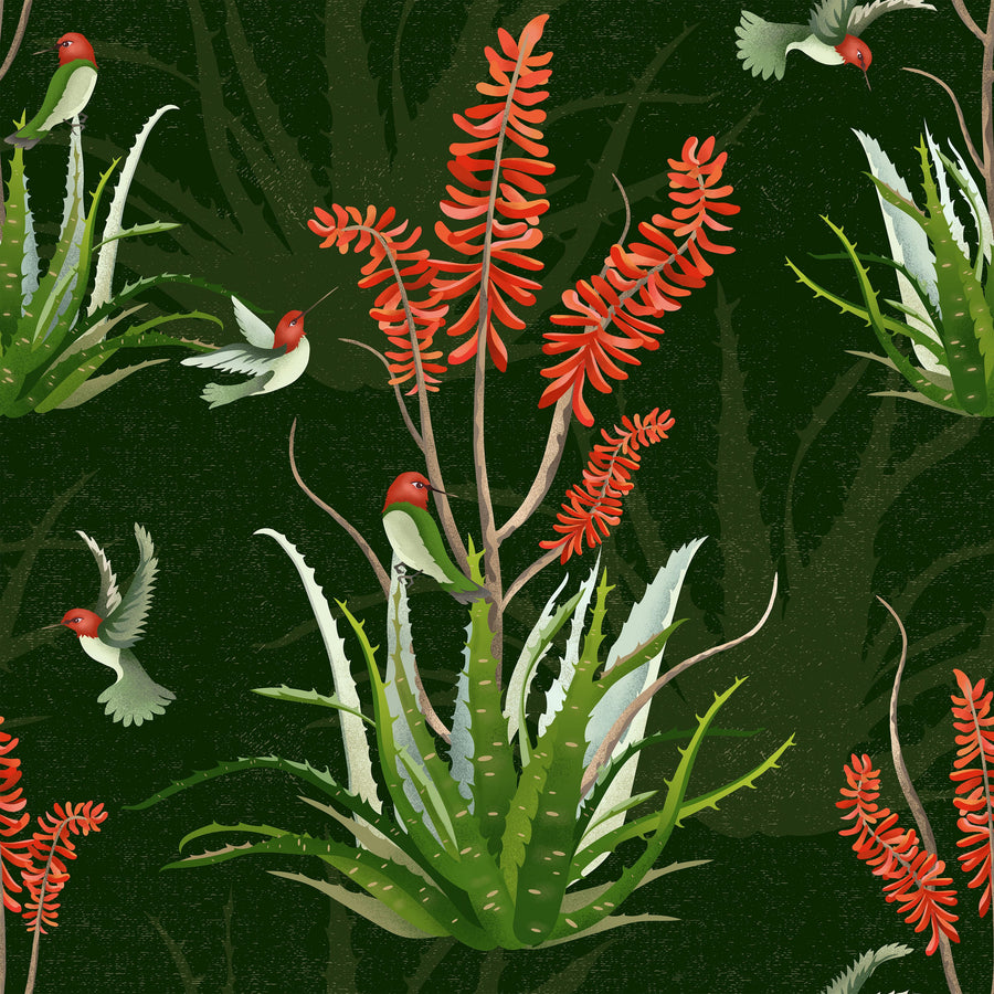 Aloe Vera Nectar, Deep Pine Mural Wallpaper