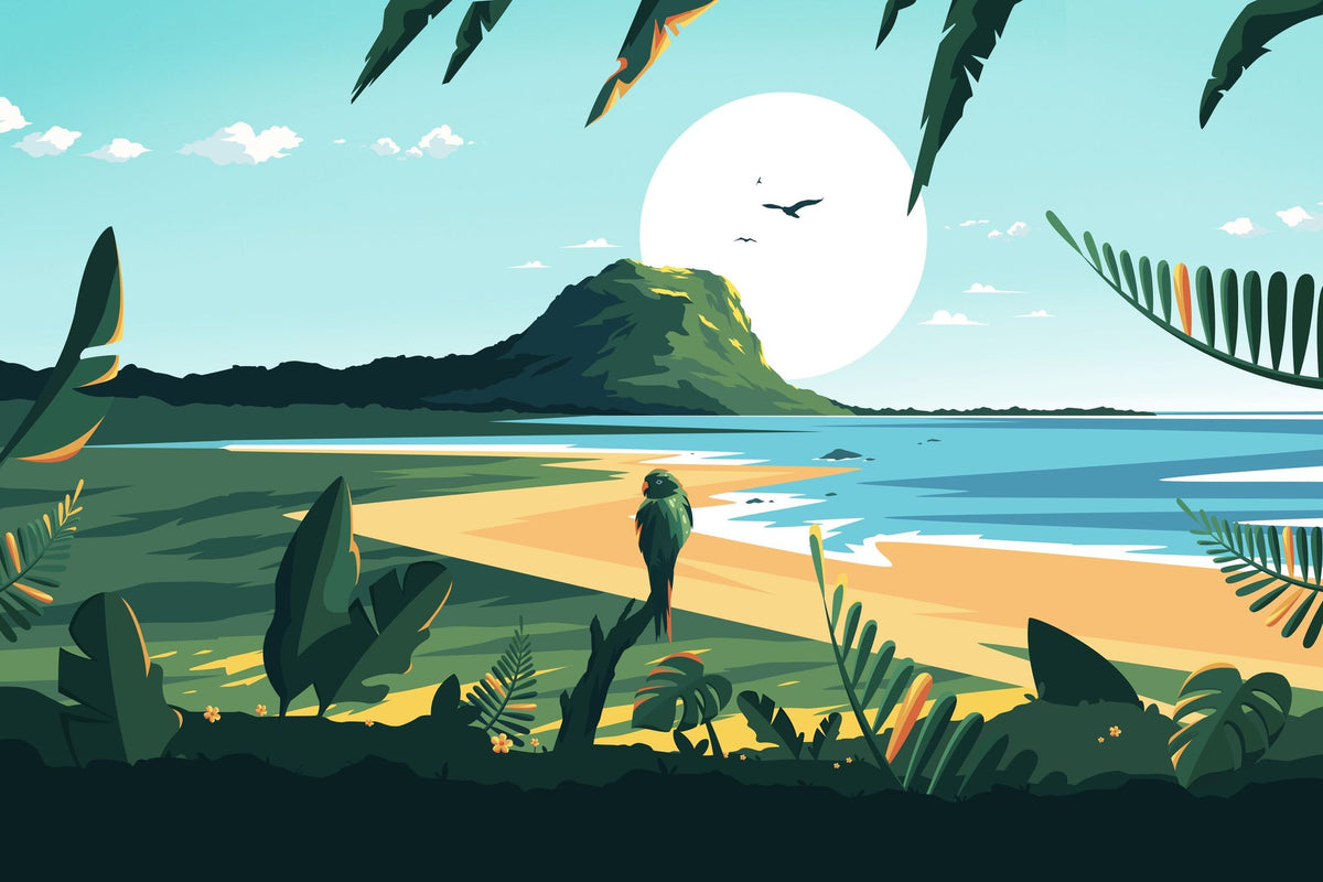Travel Mauritius Sunrise Mural Wallpaper - pure wallpaper artwork