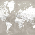 World Map Cities - Orien Mural Wallpaper - pure wallpaper artwork