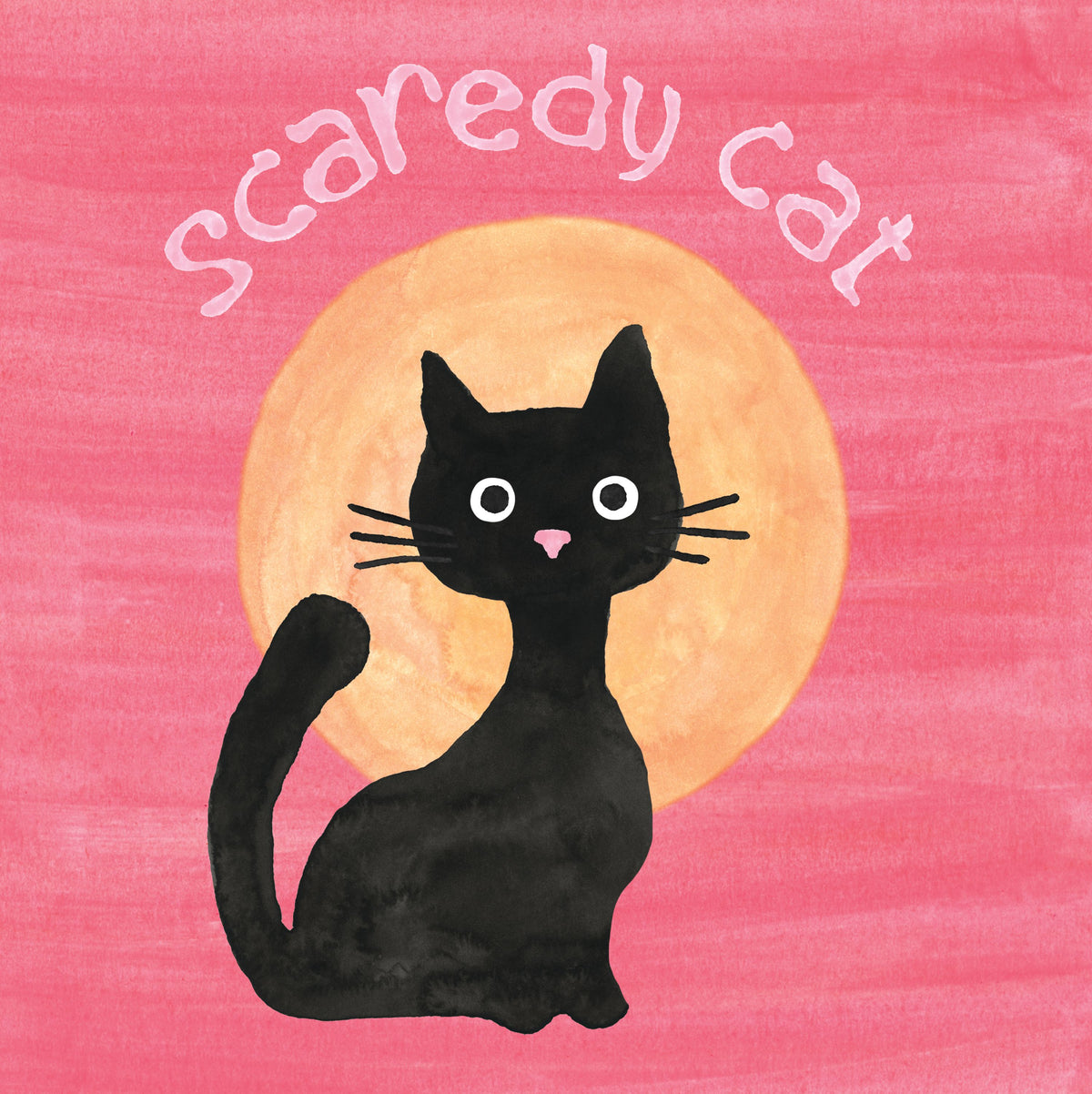 Scaredy Cat Pink Mural Wallpaper - pure wallpaper artwork