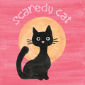Scaredy Cat Pink Mural Wallpaper - pure wallpaper artwork