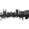 Port-au-Prince Haiti Skyline Black & White Mural Wallpaper - pure wallpaper artwork
