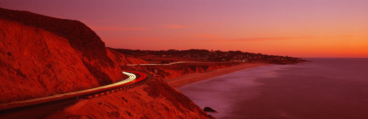 Sunset Coastal Journey Mural Wallpaper - pure wallpaper artwork