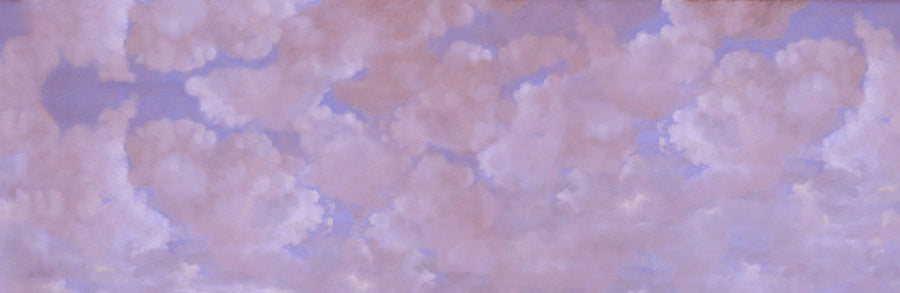 Cloud Wallpaper Mural – Sky Wall Mural – Painted Dreamy Clouds, Aura Indigo printable artwork