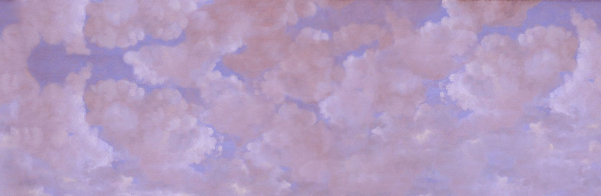 Painted Dreamy Clouds, Aura Indigo Mural Wallpaper - pure wallpaper artwork