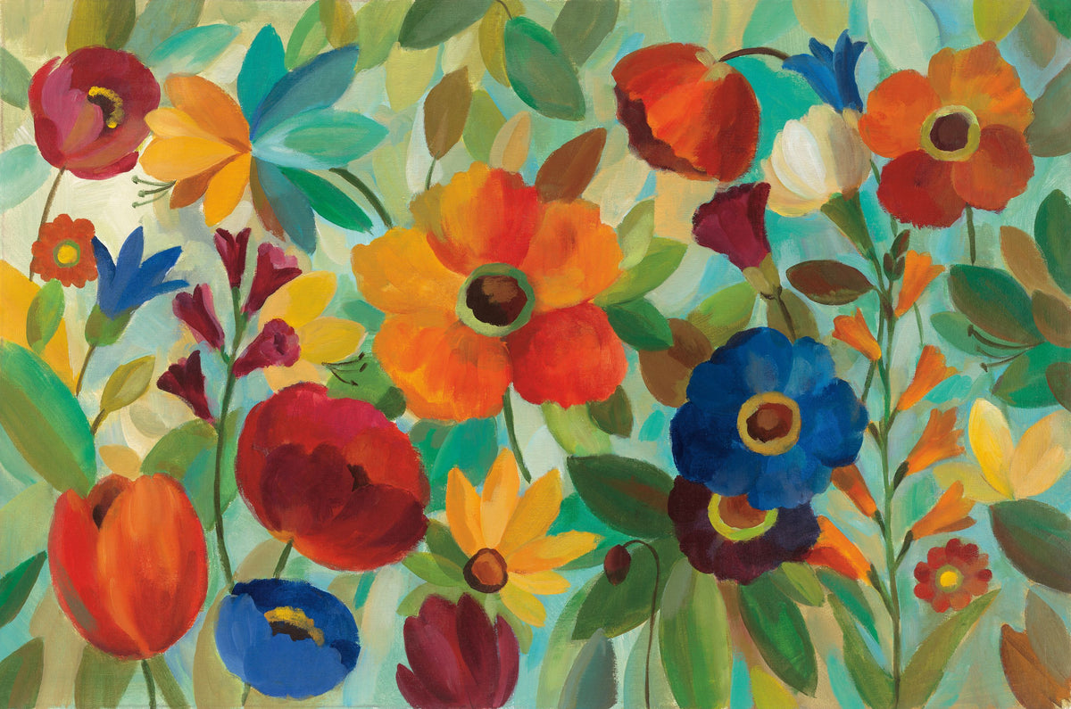 Summer Floral V Mural Wallpaper - pure wallpaper artwork