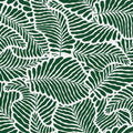 Fern Cut-Outs Pattern, Malachite Green Mural Wallpaper - pure wallpaper artwork