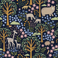 Forest Surprise, Navy Mural Wallpaper - pure wallpaper artwork