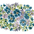Blue Blooms Mural Wallpaper - Edition 3 - pure wallpaper artwork