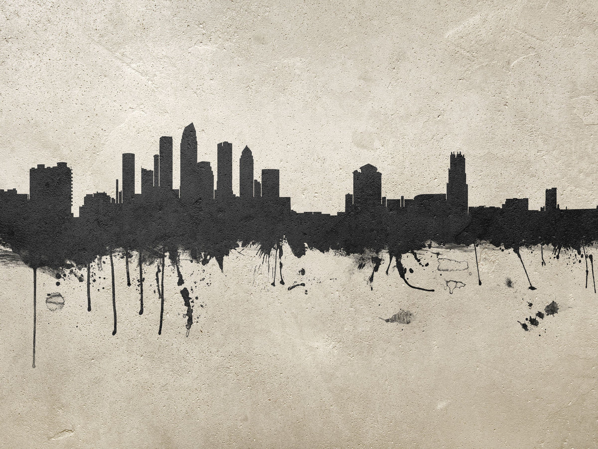 Tampa Florida Skyline Concrete Mural Wallpaper - pure wallpaper artwork