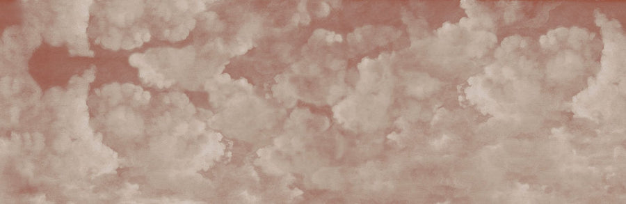Gemalte verträumte Wolken, staubrosa Fototapete printable artwork