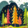 Fantasy Forest Fall Mural Wallpaper - pure wallpaper artwork