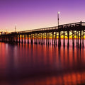Illuminated Twilight Pier Mural Wallpaper - pure wallpaper artwork