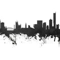 Manchester England Skyline Black & White Mural Wallpaper - pure wallpaper artwork