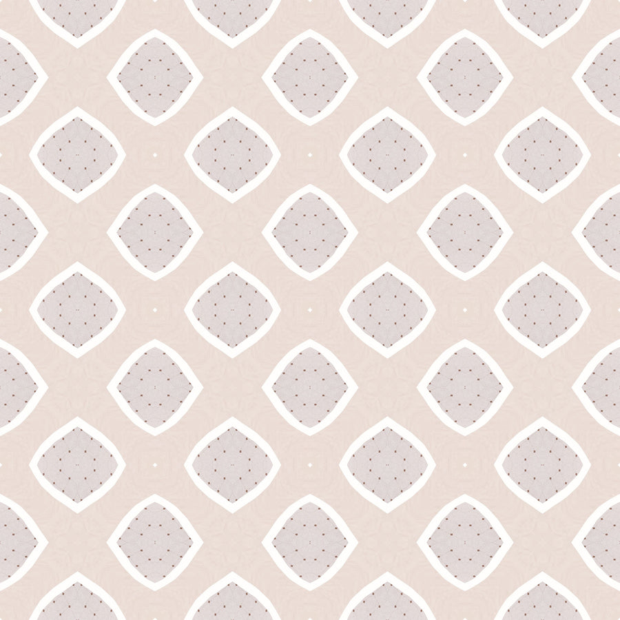 Zelij Squares on Beige Mural Wallpaper