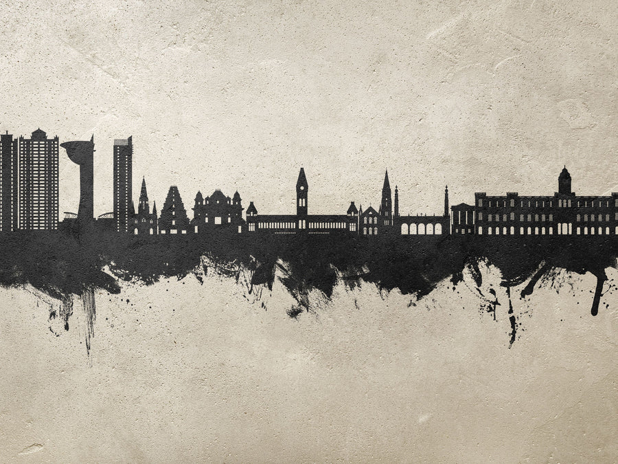 Chennai Skyline India Concrete Mural Wallpaper