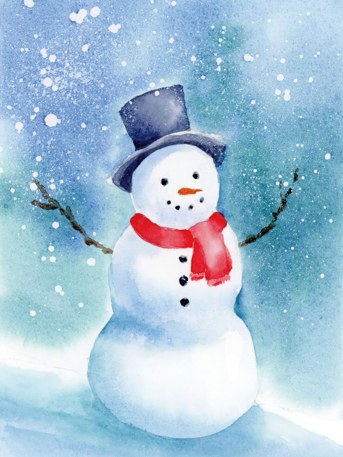 Happy Snowman Mural Wallpaper - pure wallpaper artwork