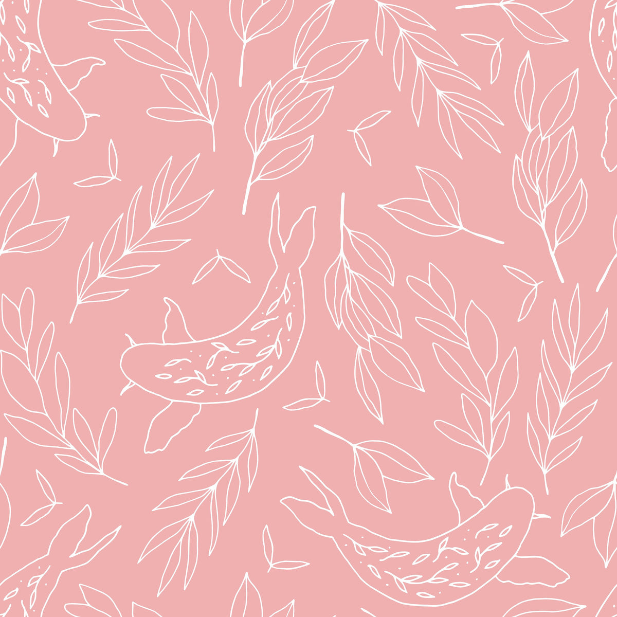 Pink Koi Mural Wallpaper - pure wallpaper artwork