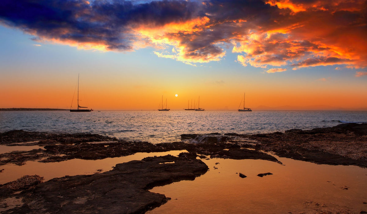 Formentera Sunset Mural Wallpaper - pure wallpaper artwork