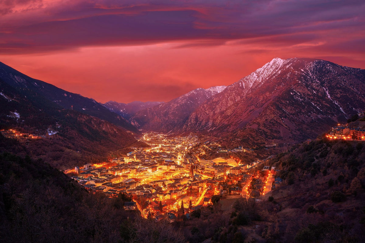Crimson Valley Vista Mural Wallpaper - pure wallpaper artwork