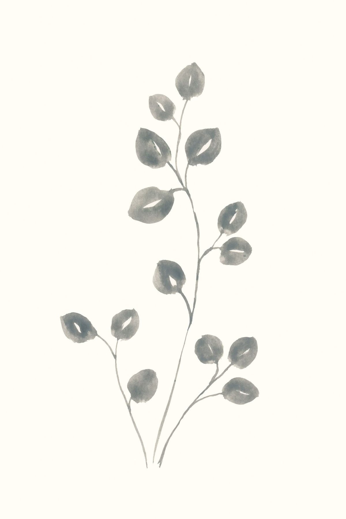 Linen Leaves II Mural Wallpaper - pure wallpaper artwork