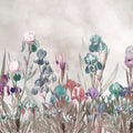 Iris Field Beige Mural Wallpaper - pure wallpaper artwork