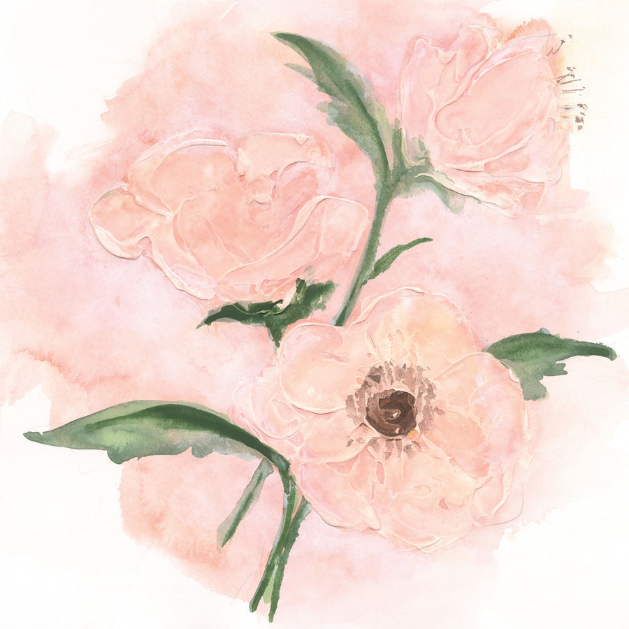Dimensional Poppy II Mural Wallpaper