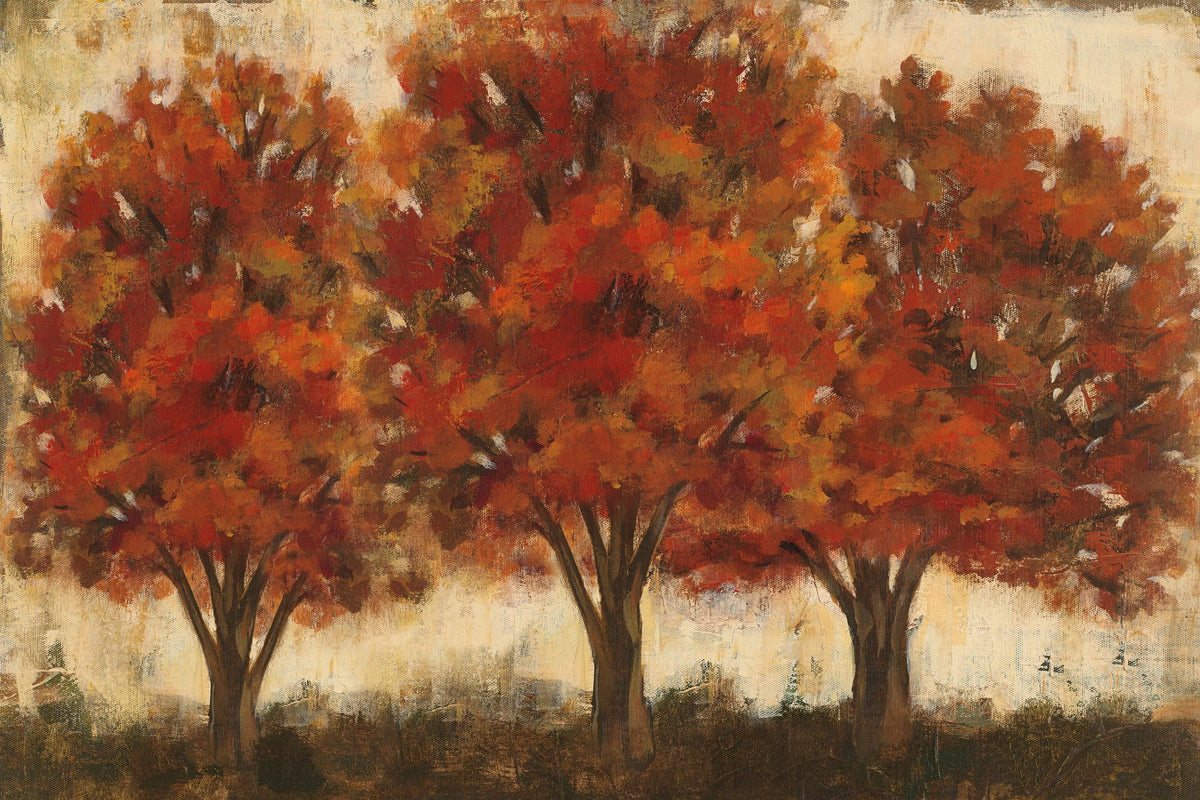 Glowing Trees Trio Mural Wallpaper - pure wallpaper artwork