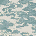 Ukiyo-e Clouds, Soft Teal Mural Wallpaper - pure wallpaper artwork
