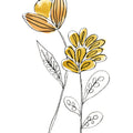 Line Flower IV Mural Wallpaper - pure wallpaper artwork