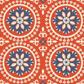 Geo Floral, Red Mural Wallpaper - pure wallpaper artwork