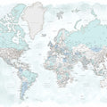 World Map Cities - Rebe Mural Wallpaper - pure wallpaper artwork
