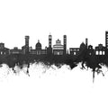 Lucca Italy Skyline Black & White Mural Wallpaper - pure wallpaper artwork