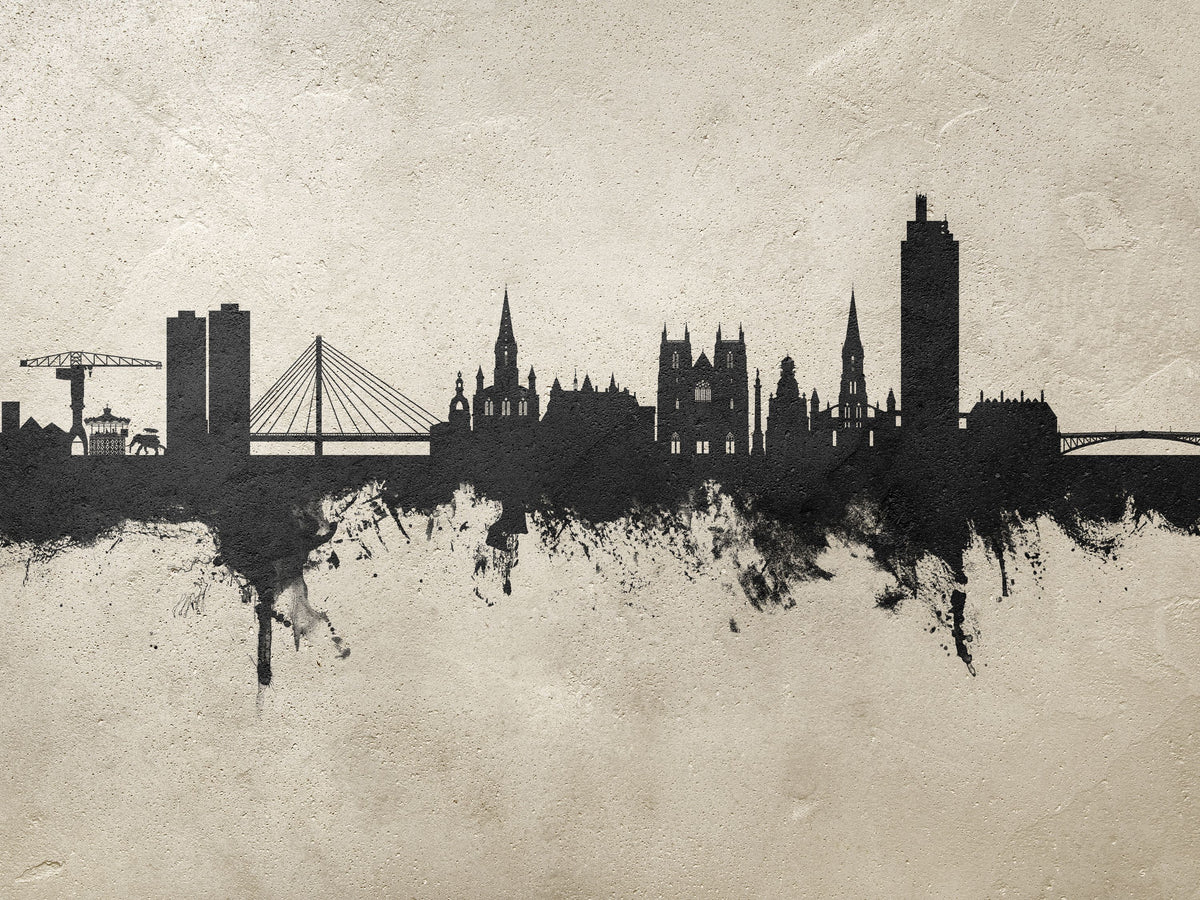 Nantes France Skyline Concrete Mural Wallpaper - pure wallpaper artwork