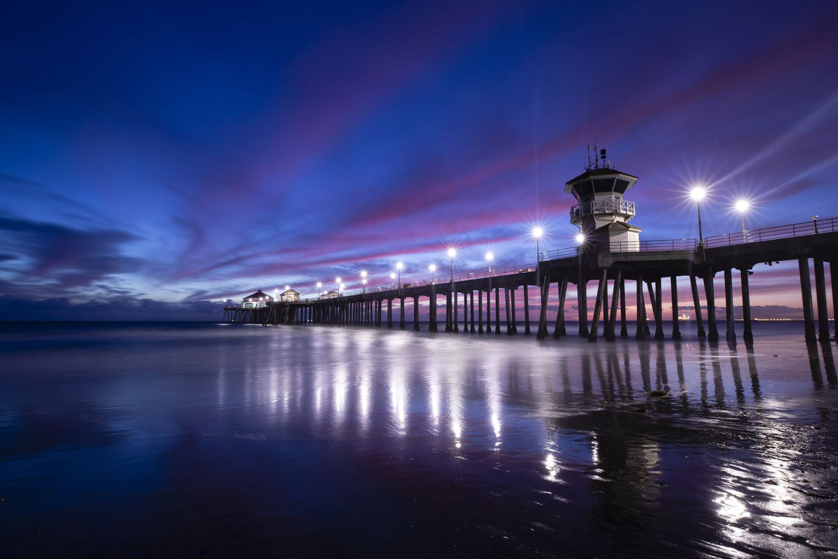 Twilight Harbor Mural Wallpaper - Blue Tone - pure wallpaper artwork