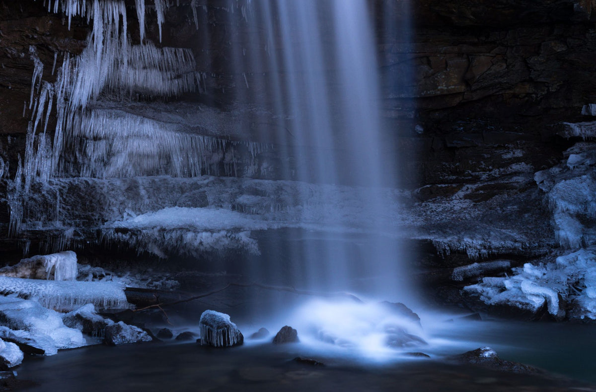 Frozen Cascade Mural Wallpaper - pure wallpaper artwork