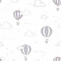 Petite Air Ballons, Lavender Gray Mural Wallpaper - pure wallpaper artwork