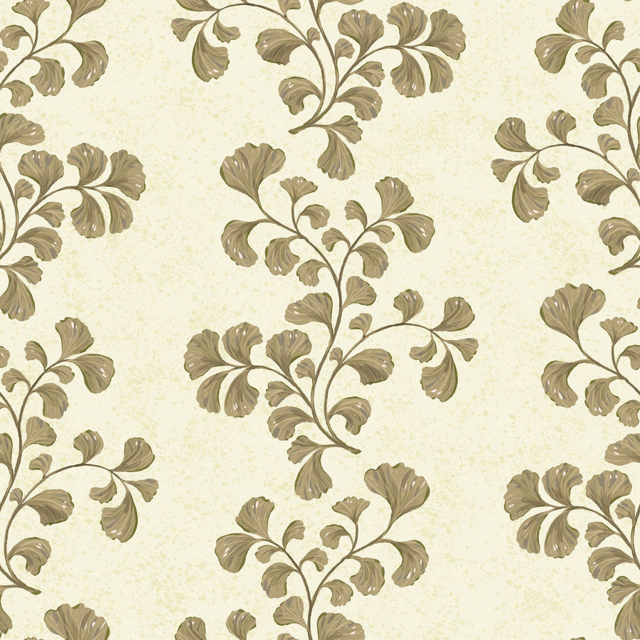Fern Stripes, Beige Mural Wallpaper