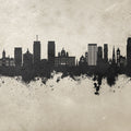 Syracuse New York Skyline Concrete Mural Wallpaper - pure wallpaper artwork