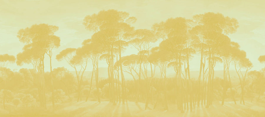 Landscape Wallpaper Mural – Scenery Wall Mural – Mediterranean Pine Landscape, Citrus printable artwork